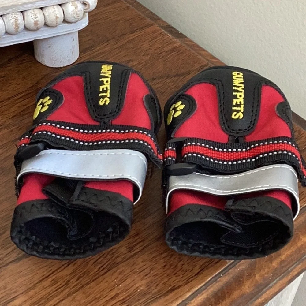 Red and Black Dog Boots